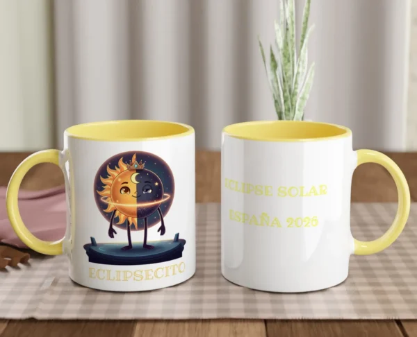 amarilla Taza de cerámica de colores